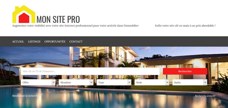 Votre site internet professionnel pour l'immobilier