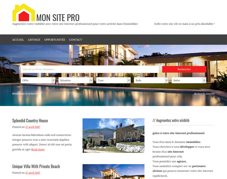 Votre site immobilier professionnel